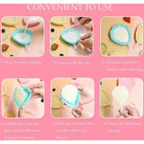 Set van 6 siliconen ijsvormpjes, stapelbare ijsvormpjes, diverse kleuren, ijsvormpjes, set BPA-vrije ijsvormpjes met deksel, ijsvormpjes (3 ananas + 3 aardbei)