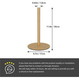 Gouden keukenrolhouder, staande servethouder voor opslag van toiletpapier, premium roestvrijstalen keukenorganizer, Zewa rolhouder voor keukenrolorganizer, papierrolhouder met verzwaarde