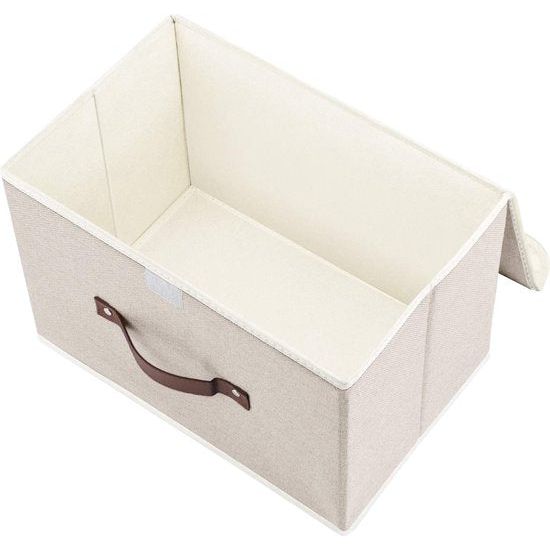 3 stuks opvouwbare opbergdozen met deksel, opbergdozen met deksel, dozen voor kleding, opbergdozen voor speelgoed, rek - beige