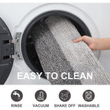 Indoor Dirt Trapper Mat, Antislip Deurmat, Machinewasbaar, Robuuste Deurmat, Absorberende Deurmat voor Honden, Ingang, Voordeur (43 x 76 cm, Grijs)