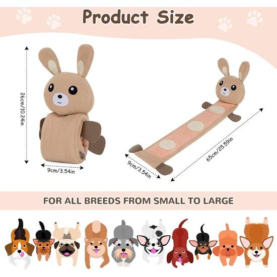Hondenspeelgoed, intelligentiespeelgoed voor honden en katten, pieper, rups snuffel interactief speelgoed, snuffelkleed voor puzzel- en voedselinstincttraining