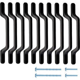 Kastgrepen, zwart, mat, geschikt voor kasten, laden, schoenenrekken, kledingkastgrepen (10, 160 mm)