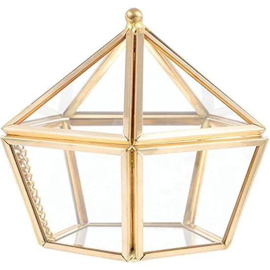 Geometrisch terrarium van glas, glazen juwelendoosjes, geometrisch glas terrariumbox, juwelendoosje glas terrariumbox, voor ceremonie, bruiloft decoratief, bloempot display