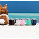 Roestvrijstalen thermosbeker met deksel, 354 ml, dubbelwandig, met handvat, lekvrij, campingbeker, reisbeker, bierpul, BPA-vrij