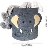 Opbergmand voor kinderen, cartoon, speelgoed, grote opvouwbare cartoon, stofvlies, opbergdoos voor kleding en speelgoed voor kinderkamer (olifant)