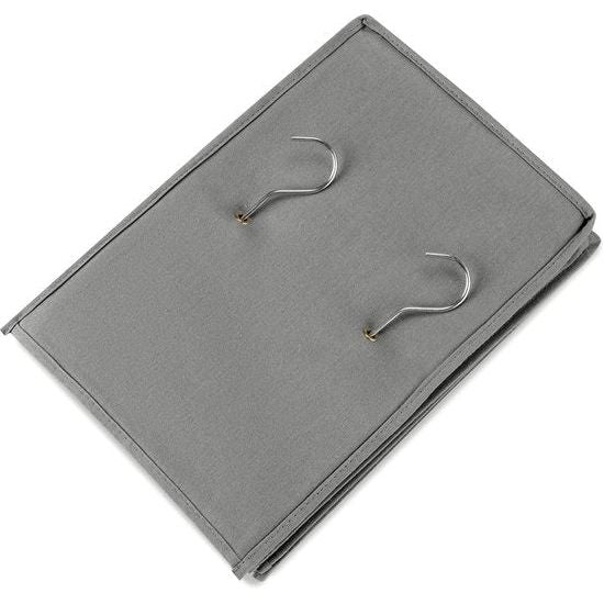 Hangende organizer met 3 vakken, kledingkast, opvouwbaar hangrek, hangorganizer van stof, hangende stoffen kast met ijzeren frame, opbergsysteem voor kleding - grijs