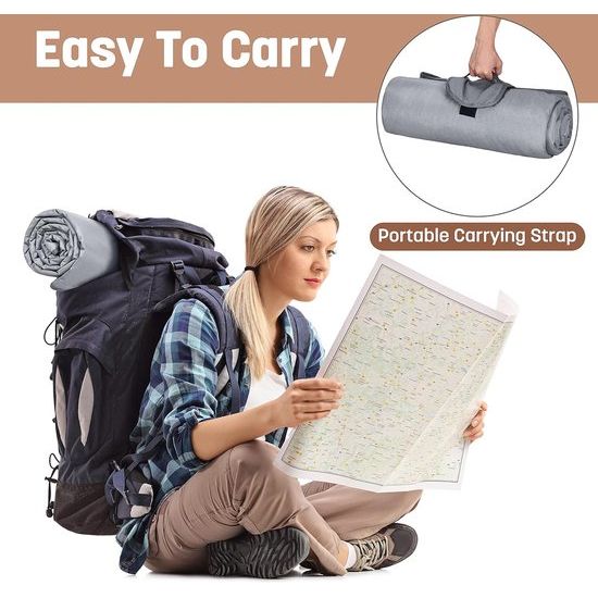 Campingdeken, waterdicht, outdoor deken, slaapdeken, reisdeken, zanddicht, warm, picknickdeken, fleece mat voor camping, outdoor, picknicks, reizen, stranden, honden en thuisgebruik