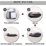 Kofferorganizer Packing Cubes Compressie Kofferorganizer Set Waterdichte kofferorganizer Verpakkingstassen voor koffers Reisbenodigdheden Uitbreidbare reispakketorganizer voor handbagage, Zwart,