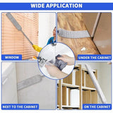 Telescopische plumeau Wasbare stofmop met 4 wasbare doeken, telescopische reiniger, telescopische plumeau, lange uitschuifbare plumeau voor slaapbank, meubelvloer, huishoudspleetstof