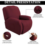 Copripoltrona Relax Lounge Chair, voor Copripoltrona 1 Posto Universale, moderne elektrische Copripoltrona Relax Lounge chair met tas Lavabile, Coperture per Divano da Massaggio, Vino Rosso