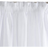 Gordijn glad transparant plooiband-1STK. Gordijnringen doorzichtig elegant hoogwaardig glamour, slaapkamer, woonkamer, etamine, stof, wit, 140x270 cm