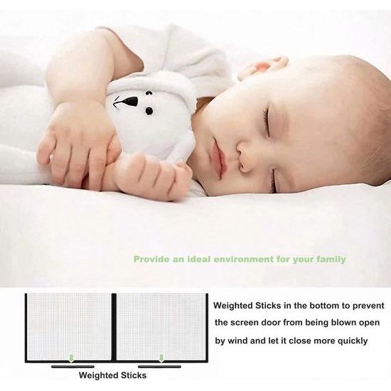 Vliegengaas, balkondeur, zonder boren, 70 x 200 cm, wit, vliegengaas, deur, magnetisch, insectenbescherming, deur, vliegengaas, deur, magneetgordijn voor balkondeur, schuifdeur, terrasdeur