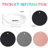 Voederbak voor katten, keramiek, 3 stuks brede platte kattenvoerborden, met 3 antislip matten, voederbak, kattenbak, antislip set, platte schalen voor kittens en kleine dieren