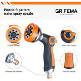 Tuinsproeier, Handdouche Tuinspuitpistolen, 8 bewateringspatronen, Verstelbare waterstroom voor tuinbesproeiing, Autowassen, Dierendouche