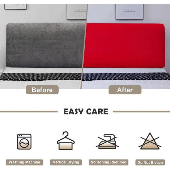 Hoes voor het hoofdbord van het bed, rekbaar, wasbaar, verdikt, spandex, all-inclusive stofdicht, hoofdbordhoes