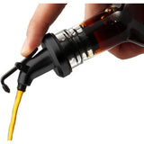 Olijfolieschenker, olie-azijnwijndispenser met lekvrij mondstuk. Schenker voor flessen, siroop, azijn, sap, zwart, past op de binnendiameter van de flessenhals 23 mm (5 stuks)