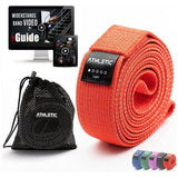 Premium weerstandsbanden/weerstandsbanden met stof [als fitnessband en fitnessbandenset + tas en videocursus], fitnessband bijvoorbeeld als optrekhulp voor dames en heren