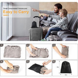 Voetsteun vliegtuig, opblaasbaar voetsteunkussen voor reisauto & thuis & kantoor, in hoogte verstelbaar Flyaway kinderbed, voor slapen op lange vluchten voor kinderen (grijs, 1 stuk)