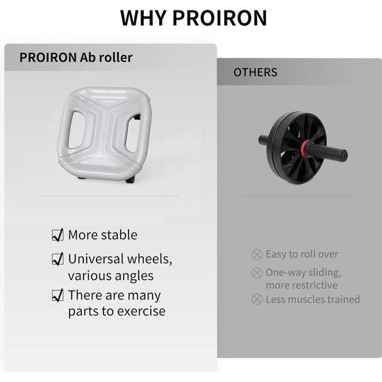 Buiktrainer, roller, buikroller, push-upgrepen, vanaf roller met stabiele vier wielen, buikspiertrainer vanaf wiel, set inclusief gevoerde, afdominale wielroller voor buikspiertraining