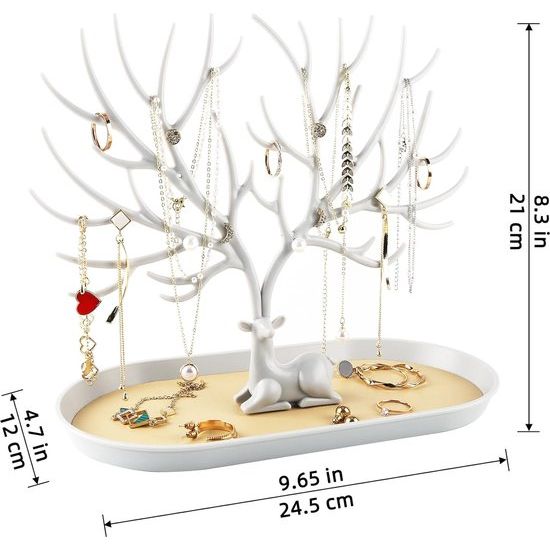 Gewei Sieraden Displaystandaard Boomtoren Hangende opbergstukken Ringen Oorbellen Kettingen Armbanden