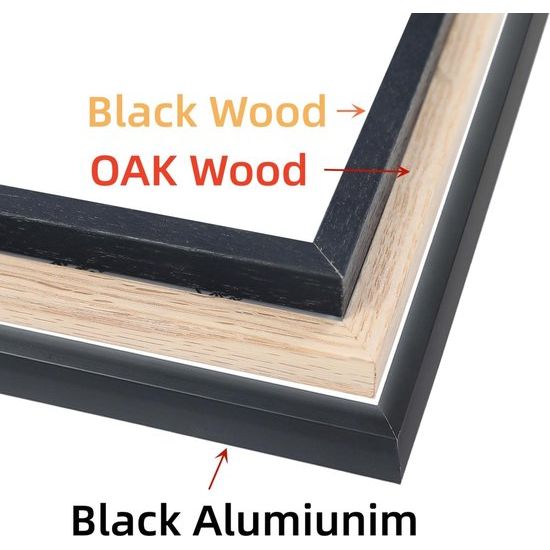 A3-certificaatfotolijst, zwarte houten lijst met high definition plexiglas voor wandmontage-display, 29,7 x 42 cm, set van 3