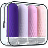 Siliconen reisflessenset 90 ml, set van 4 reisflessen om te vullen, lekvrij, cosmetische flessen voor het vullen van reizen, container, BPA-vrij, FDA-goedgekeurd, voor het vullen van douchegellotion