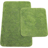 Brandsseller Badmatten set van 2 bestaan uit badmatten: ca. 50/80cm en wc-mat ca. 45/50cm - kleur: groen