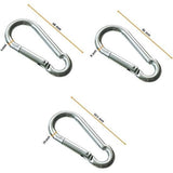 Karabijnhaakset (60 mm, 80 mm, 100 mm) met kliksluiting van hoogwaardig premium staal voor kamperen, wandelen, sleutelhangers, karabijnhaken van 120 kg tot 350 kg