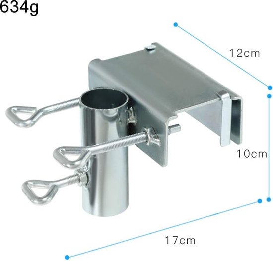 basku parasolvoet, balkonleuning, balkon, parapluklem, parasol, geschikt, standaard, voor tuin, terras, balkon, reling