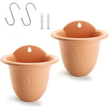 Tuin 2PC Pack Muur Opknoping Plantenbakken, Verdikte Plastic Water Opslag Bloempotten, Indoor Outdoor Reling Hek Decoratieve Planten Container Houder