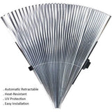 Auto-voorruit-zonnescherm, accordeon-type, automatisch intrekbare voorruit, zonneklep, zonweringsbescherming, 70 cm, MPV/SUV)