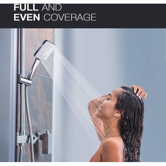 Douchekop, regendouche, grote handdouche, waterbesparende douchekop, hoge druk, douchekop XXL met 6 straalmodi (zonder slang)