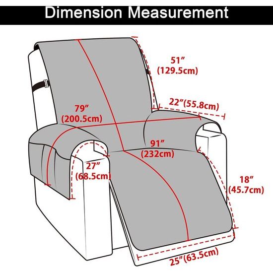 Waterproof Armchair Protector, Double-Sided Use Chair Cover, Relaxing Chair Protector, Pet-Friendly, Non-Slip, Removable and Washable Armchair Protector for TV Chair (Light Green)