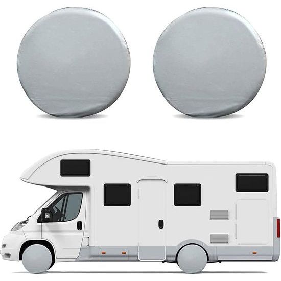 Bandafdekkingen voor campers, 4 stuks, waterdichte RV wielbeschermhoezen, universele wielafdekking voor caravan, aanhanger, camper, auto, vrachtwagen (27-29 inch)