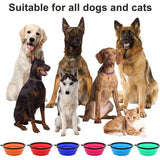 Grote hondenbak, opvouwbaar, 1000 ml, opvouwbare hondenvoerbakken, draagbare hondenwatervoerbak met sluiting, huisdierkattenvoerbeker voor reizen, wandelen (rood + oranje)