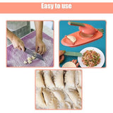 2 stuks Handmatige Dumpling Wrapper Making Mold, Nieuwe 2-in-1 Knoedelvormdruk, Dumpling Maker, Knoedelvormer, Deegzakvormer, Dumpling Deegbladeren, Ravioli Vormer