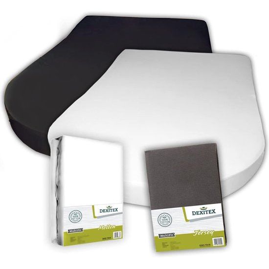 Queensize bed bedset van 2, 1 molleton, 1 hoeslaken antraciet (130-160 cm x 210 cm) voor caravan of caravan Oeko-TEX - 100% katoen