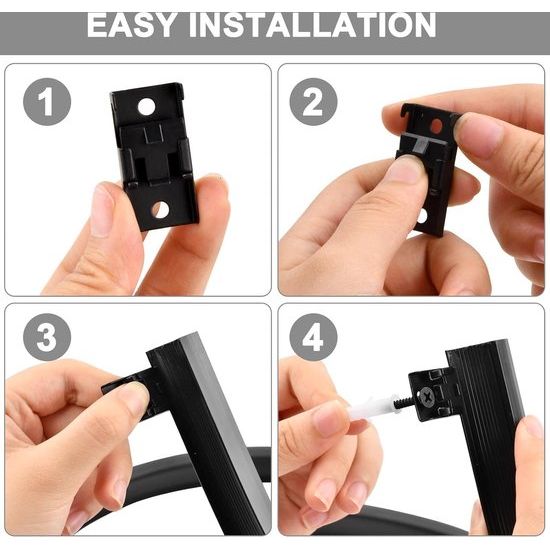 5 meter flexibele plafondgordijnrail - gebogen gordijnrail, plafondrail met montageaccessoires - plafond-gordijnrail voor raam, douche, gordijnen, ruimteverdeler, railgordijnsysteem (Zwart)