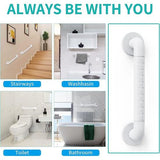 Handgrepen voor senioren, 2 stuks handgrepen, douche, roestvrij staal, antislip, stabiel, robuust, voor badkamer, douche, trappers, voor senioren, kinderen, gehandicapten, gedwongen gebruik (30 cm & 40 cm)