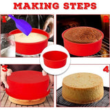 Siliconen bakvorm Ronde non-stick cakevorm Bakken Herbruikbare bakvormen Flexibele siliconen cakevorm Bakvormset (2 stuks)