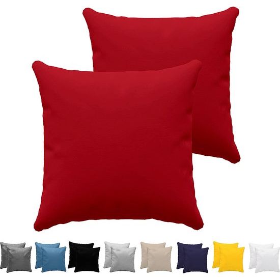 Kussensloop 80 x 80 (set van 2) - 100% jerseykatoen, 150 g/m² kussenslopen - rood, voor kussens 80 x 80 cm - kussensloop - resistent en hypoallergeen