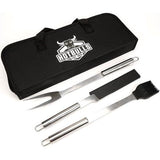 Grillbestek-set, grillaccessoires, 5-delige grillset, cadeau voor mannen, verjaardag, grilltang, grillborstel, grillmes, kwast met siliconen, grillspatel, cadeau-idee, Kerstmis