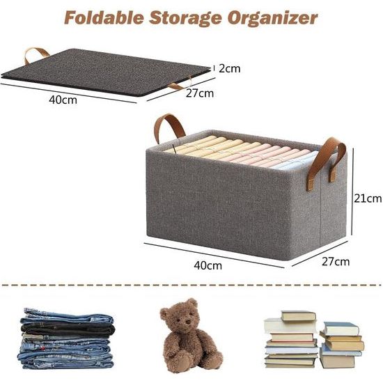 4 stuks kledingkastorganizer, afmetingen van 40 x 27 x 21 cm