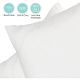 2-pack baby-kinderkussenslopen Peuterkussensloop Reiskussensloop Zacht Ademend Envelopstijl voor jongens Meisjes Beddengoed 49x36cm Machinewasbaar (wit)