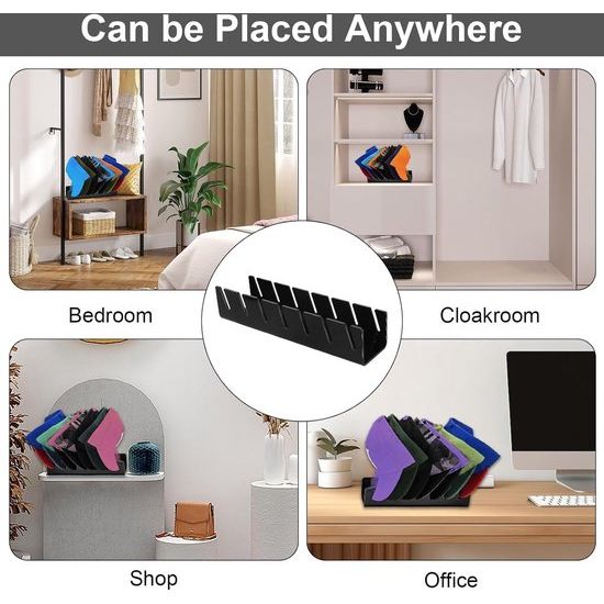 Cap Stand voor Baseball Caps Set van 2 Acryl Hoedenstandaard, Geen Installatie Acryl Hoeden Opbergstandaard, Cap Houder voor Opslag Baseball Cap Houder Kan 14 Hoeden Opbergen