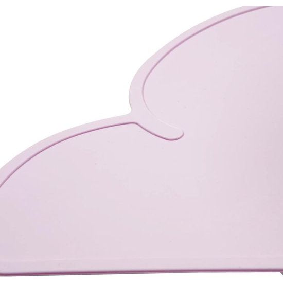 Set van 2 siliconen placemats van voedingskwaliteit voor kinderen, baby's en peuters | BPA-vrij, antislip, lichtgewicht, draagbaar met unieke verhoogde rand (roze grijs)