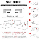 Bankhoes, hoekbank, L-vorm, links, rechts, stretch, 2-delige set met 2 kussenslopen, afneembaar, universeel, elastische bankovertrek, L-vormig (3-zits + 4 zits, aquamarijn)