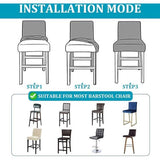 Stoelhoezen, 4-delige set, stretch barkrukhoezen, afneembaar, wasbaar, stoelbescherming, decoratie, stoelbekleding, barkruk, stoelovertrekken voor pub, teller, bar, café, klassiek wit