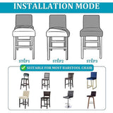 Stoelhoezen, Set van 2, Stretch barkrukhoezen, afneembaar, wasbaar, Stoelbeschermers, barkrukken, Stoelhoezen Voor Bar Café Bar (wit, 2 stuks)