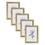 Fotolijst, houten lijst met glasplaat, set van 5 stuks